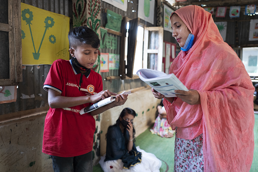 Sharifa currently serves as a primary-level teacher at an EAA-supported Bridge School, , that focuses on reaching out of school children who have dropped out of formal education, and is loving it.