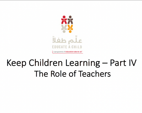 Keep Children Learning - Part IV