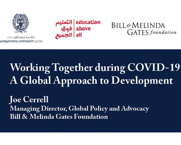 Working Together during COVID-19: A Global Approach to Development