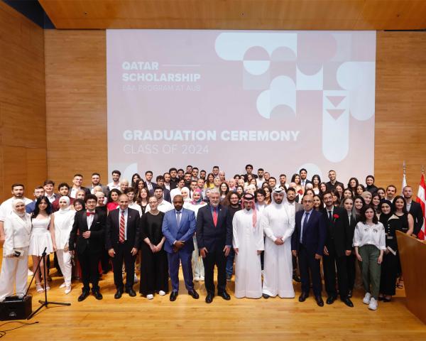 EAA's Al Fakhoora Programme with the support of QFFD Graduates Outstanding Cohort at the 2024 AUB Ceremony