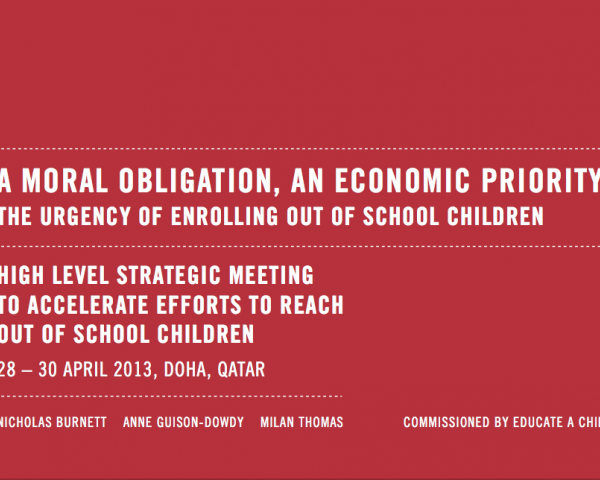 A Moral Obligation, an Economic Priority:  the Urgency of Enrolling Out of School Children